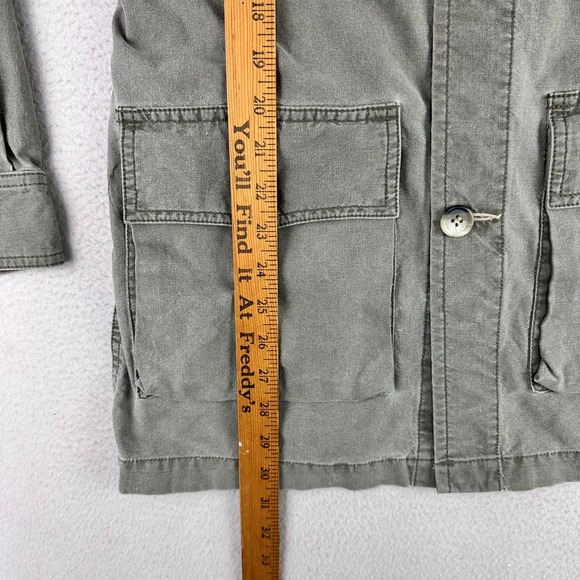 Vintage 70s Banana Republic Safari Jacket Mens Small Olive Utility Field Canvas - Picture 7 of 10